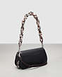 COACH®,Wavy Dinky Bag with Crossbody Strap,Coachtopia Leather,Small,Black,Angle View