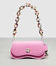 COACH®,Wavy Dinky Bag with Crossbody Strap,Coachtopia Leather,Small,Bright Magenta,Front View