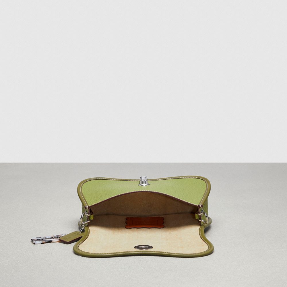 Coachtopia Wavy Dinky Bag with Crossbody Strap Purses - Olive Green Sustainable & Eco Friendly