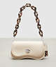 COACH®,Wavy Dinky Bag with Crossbody Strap,Coachtopia Leather,Small,Cloud,Front View