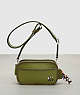 COACH®,Crossbody Belt Bag in Coachtopia Leather,Coachtopia Leather,Small,Olive Green,Front View