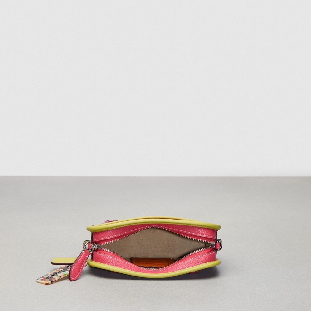 COACH®,Crossbody Belt Bag In Coachtopia Leather,Recycled Polyester,Leather,Crossbody,Plastic,Metal,Logo,Casual,Coral,Inside View,Top View