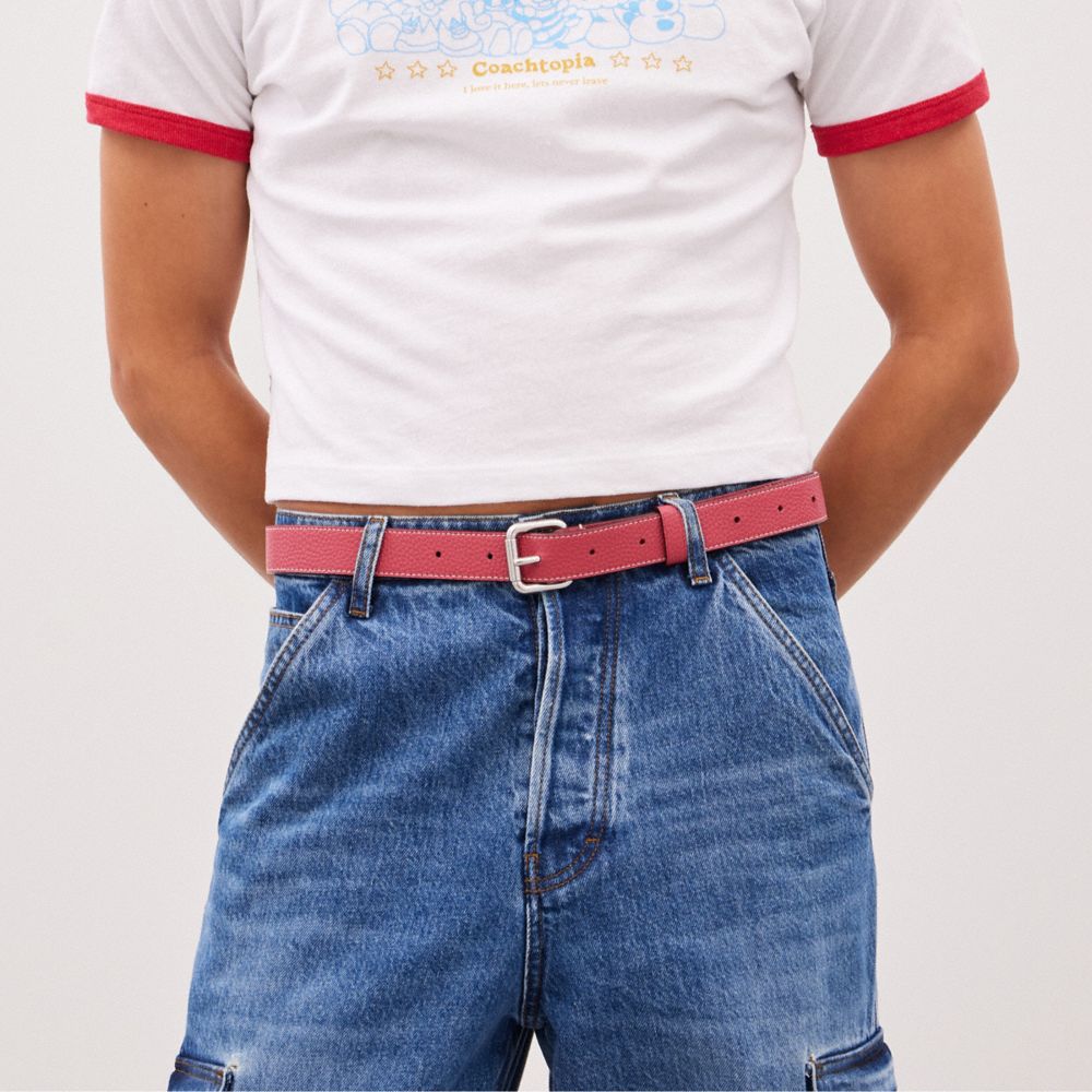 COACH®,Crossbody Belt Bag In Coachtopia Leather,Recycled Polyester,Leather,Crossbody,Plastic,Metal,Logo,Casual,Coral,Scale View