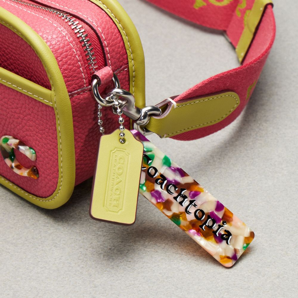 COACH®,Crossbody Belt Bag In Coachtopia Leather,Recycled Polyester,Leather,Crossbody,Plastic,Metal,Logo,Casual,Coral,Group View