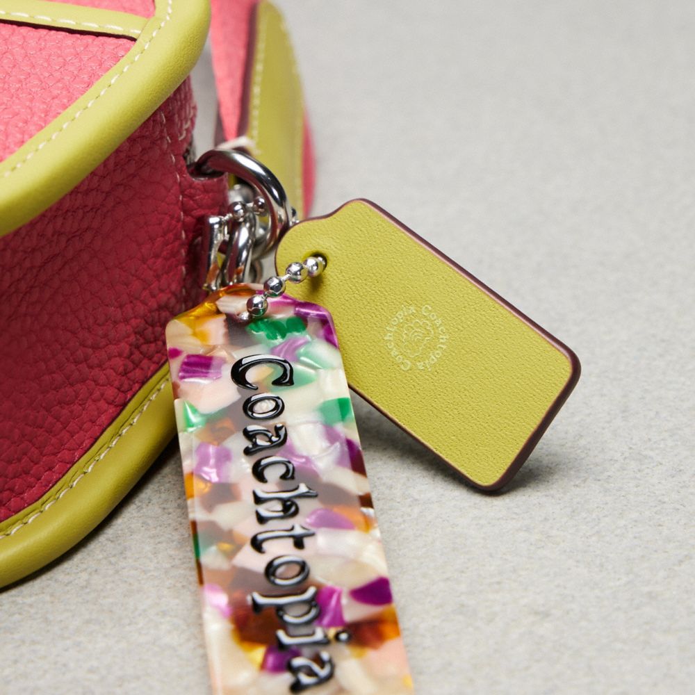COACH®,Crossbody Belt Bag In Coachtopia Leather,Recycled Polyester,Leather,Crossbody,Plastic,Metal,Logo,Casual,Coral