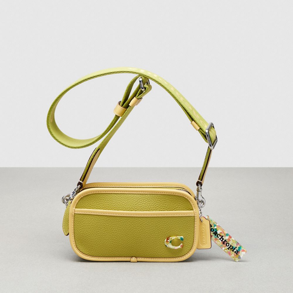 COACH®,Crossbody Belt Bag In Coachtopia Leather,Leather,Recycled Polyester,Crossbody,Plastic,Logo,Metal,Casual,,Front View