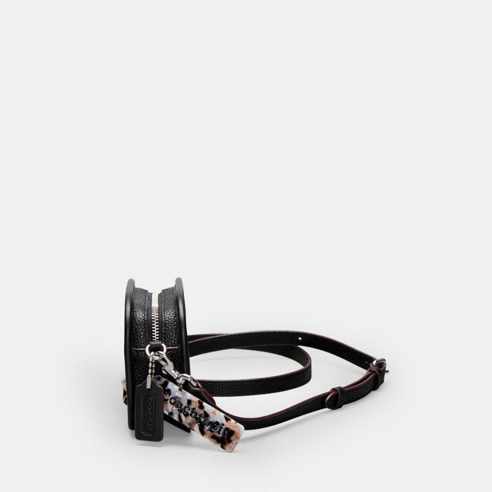 COACH®,Mini Crossbody Bag In Coachtopia Leather,Leather,Acrylic,Crossbody,Plastic,Logo,Metal,Casual,Black,Group View