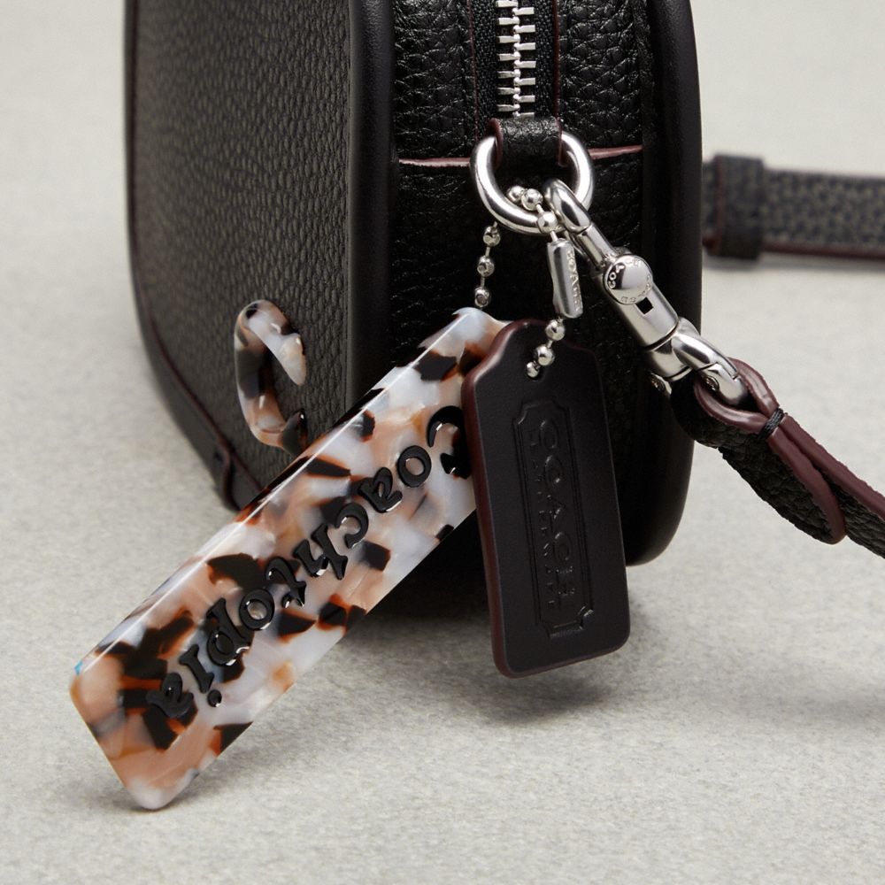 COACH®,Mini Crossbody Bag In Coachtopia Leather,Leather,Acrylic,Crossbody,Plastic,Logo,Metal,Casual,Black,Group View