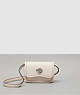 COACH®,Wavy Wallet with Crossbody Strap,Coachtopia Leather,Cloud,Front View