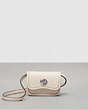 COACH®,Wavy Wallet with Crossbody Strap,Coachtopia Leather,Mini,Cloud,Front View