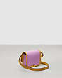 COACH®,Wavy Wallet With Crossbody Strap,Coachtopia Leather,Mini,Violet Orchid/Flax,Angle View