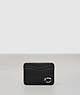 COACH®,Wavy Card Case,Coachtopia Leather,Black,Front View