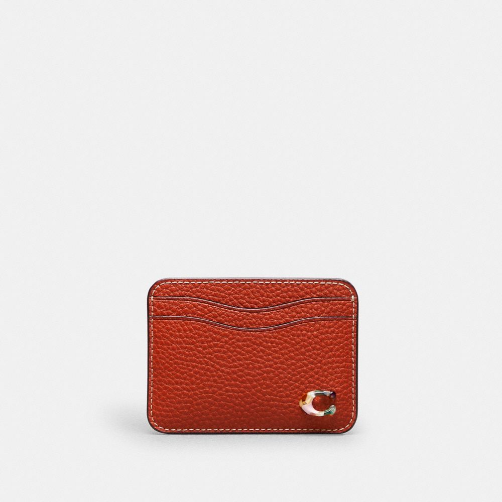 Card Case in Leather color Cherry - SCC033