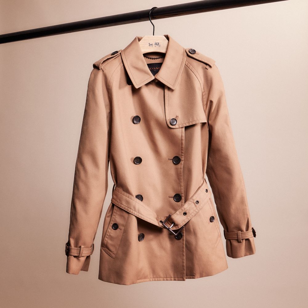 Coach short trench clearance coat