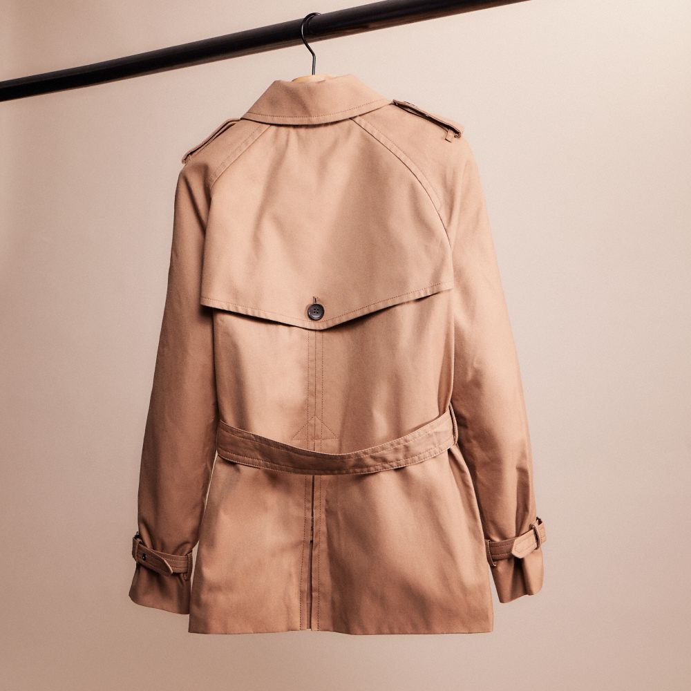 Coach classic shop short trench coat