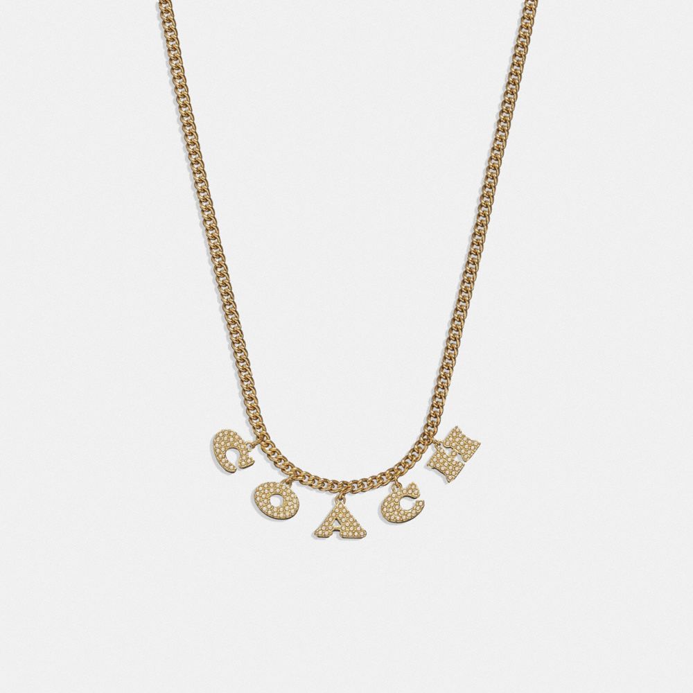 Coach Pearl Charm Necklace