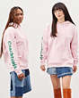 COACH®,Hoodie in 100% Recycled Cotton: 3 Clouds,95% recycled cotton,Pink/Multi,Scale View