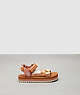 COACH®,Strappy Sandal,Coachtopia Leather,Canyon/Cloud Multi,Front View