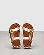 COACH®,Strappy Sandal,Coachtopia Leather,Canyon/Cloud Multi,Inside View,Top View