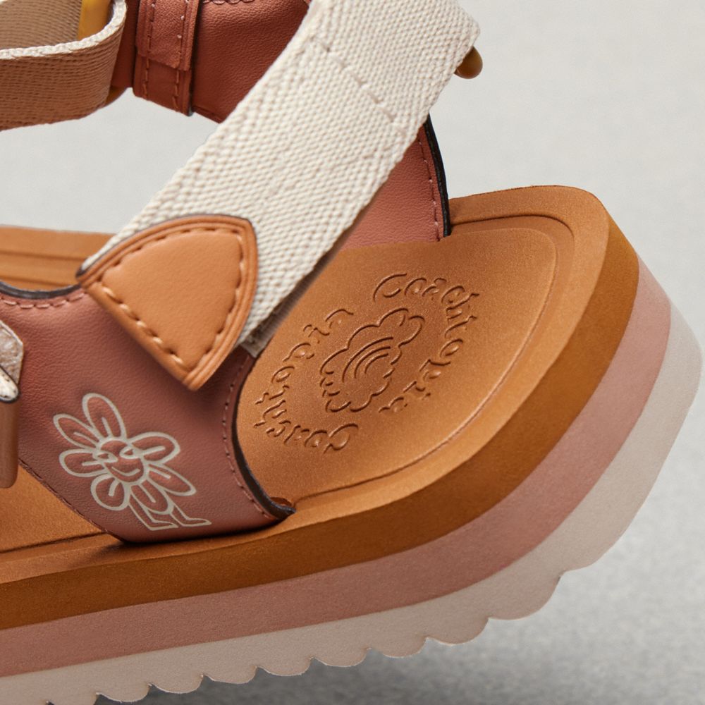 Canyon sandals with online velcro fastening