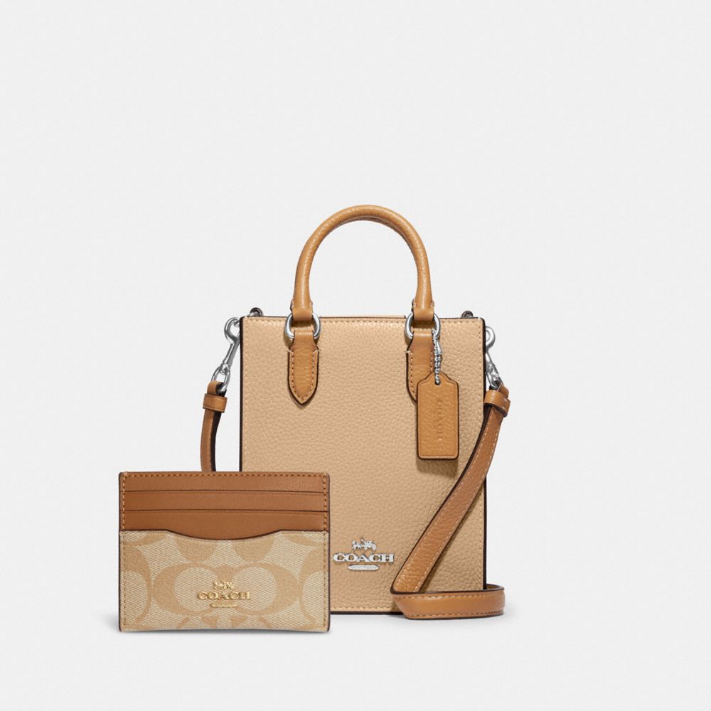 COACH®,North South Mini Tote & Slim Id Card Case,