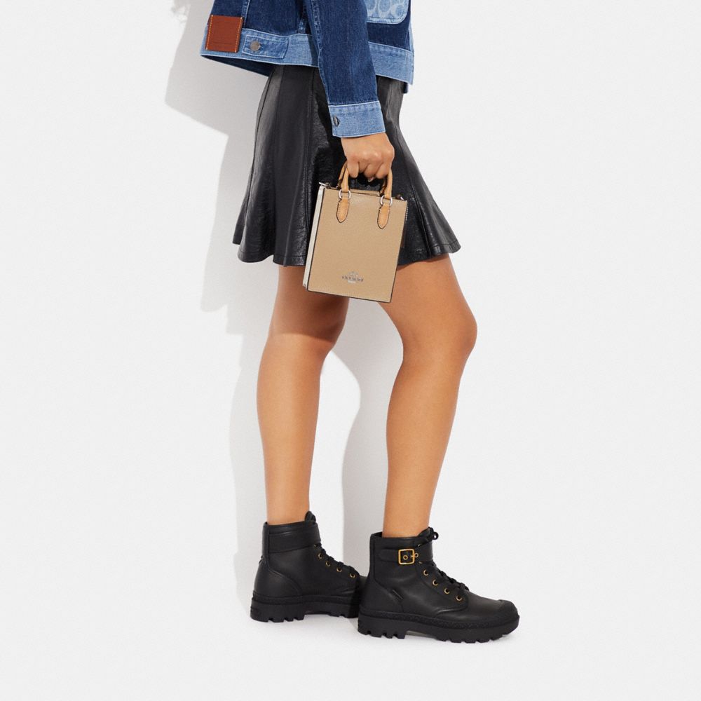 COACH®,Mini Tote In Colorblock,Beige,Detail View