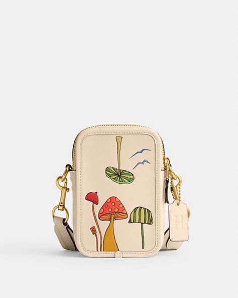 COACH®,COACH X OBSERVED BY US ROGUE CROSSBODY 12,Garden,Ivory Multi,Front View