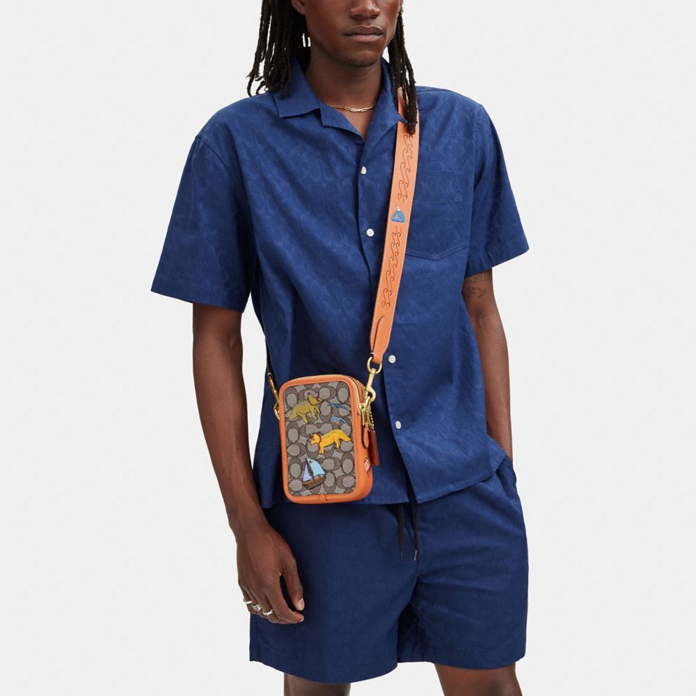 COACH®,Coach X Observed By Us Rogue Crossbody 12 In Signature Jacquard,,Detail View