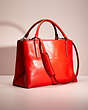 COACH®,UPCRAFTED THE BOROUGH BAG RETRO,Snakeskin Leather,Large,Gold/Classic Vermillion,Angle View