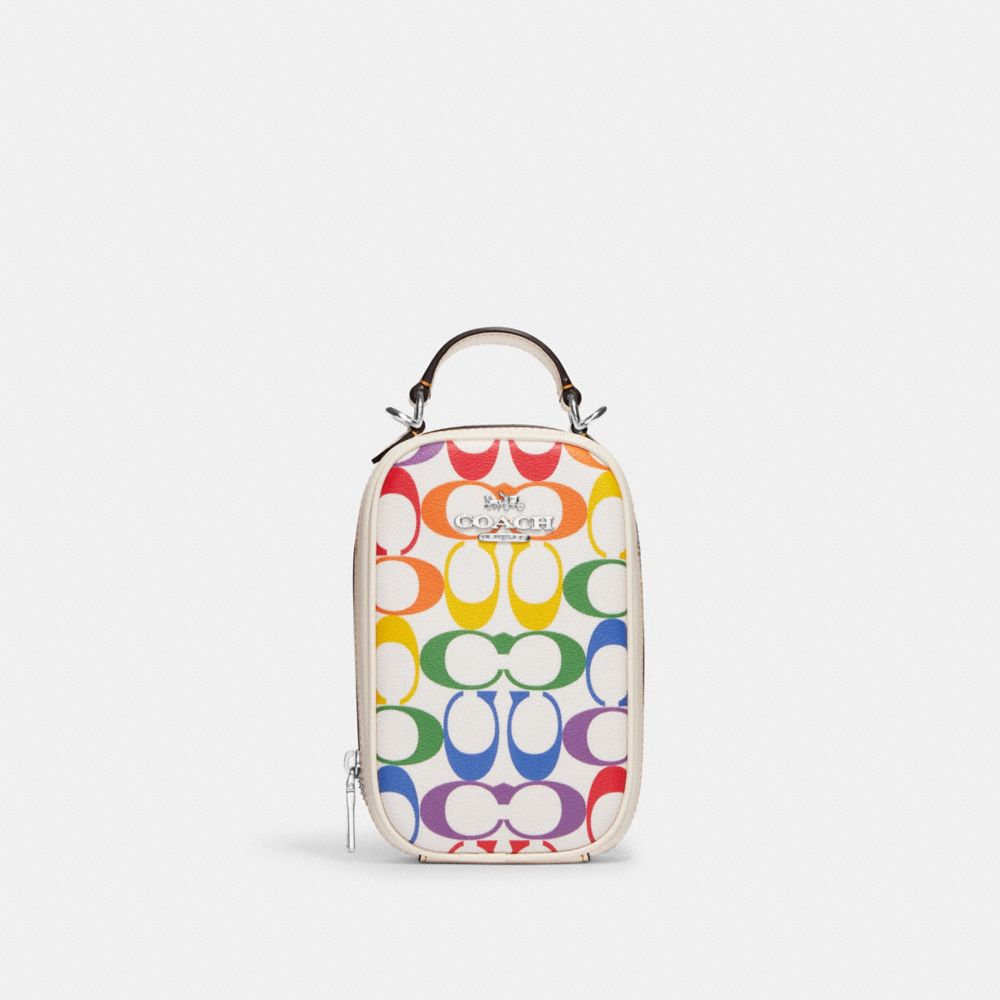 COACH®  Eva Phone Crossbody In Rainbow Signature Canvas