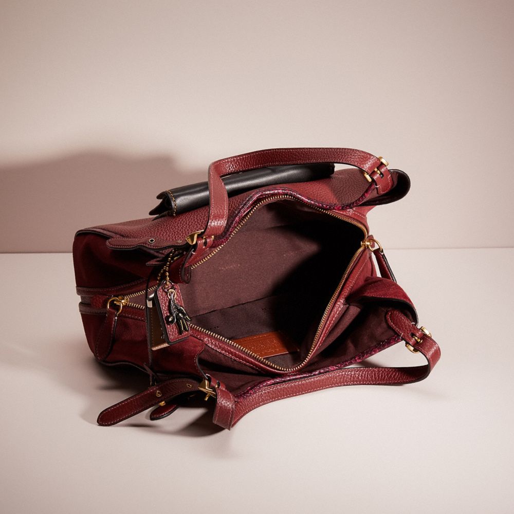 COACH®,Upcrafted Lori Shoulder Bag With Snakeskin Detail,,Inside View,Top View