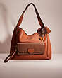 COACH®,UPCRAFTED HADLEY HOBO,Polished Pebble Leather,X-Large,Gold/1941 Saddle,Front View