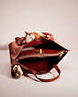 COACH®,UPCRAFTED WILLOW TOTE 24 IN COLORBLOCK,Polished Pebble Leather,Brass/Light Coral Multi,Inside View,Top View