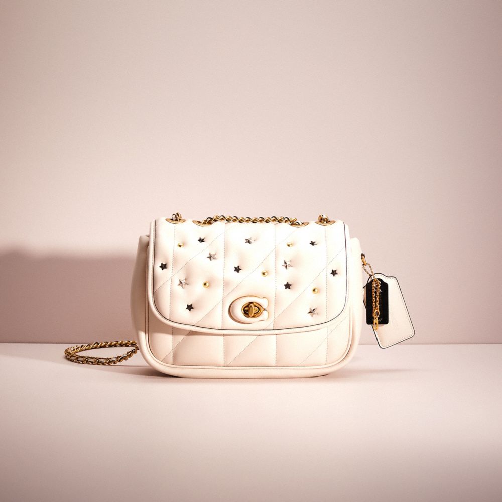 Coach Smooth Quilted Leather authentic Madison Bag in White with Brass Hardware