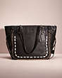 COACH®,UPCRAFTED TATUM TOTE,Pebble Leather,X-Large,Light Gold/Black,Front View