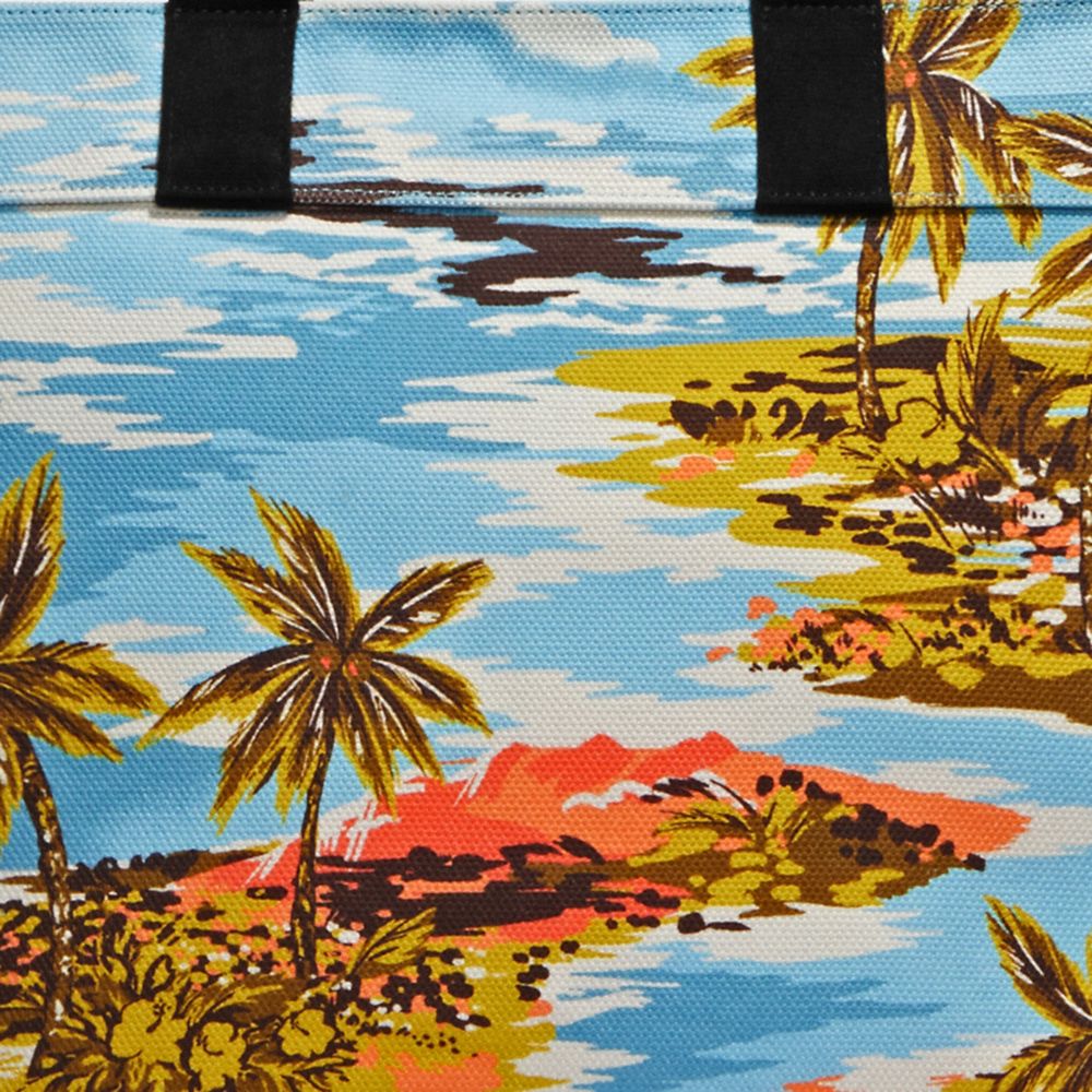 Coach Tote 38 with Hawaiian Print