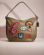 COACH®,UPCRAFTED SOFT TABBY HOBO,Smooth Leather,Sage/Pewter,Front View