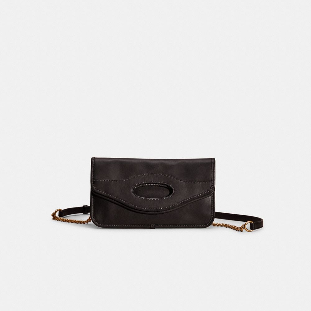 Coach Foldover Cut Out Clutch Crossbody in Signature Jacquard – Club de Mode