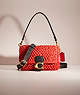 COACH®,RESTORED SOFT TABBY SHOULDER BAG,Leather,Small,Brass/Red Orange Black,Front View