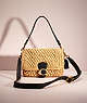 COACH®,RESTORED SOFT TABBY SHOULDER BAG,Leather,Small,Brass/Natural/Black,Front View