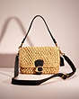 COACH®,RESTORED SOFT TABBY SHOULDER BAG,Leather,Small,Brass/Natural/Black,Front View