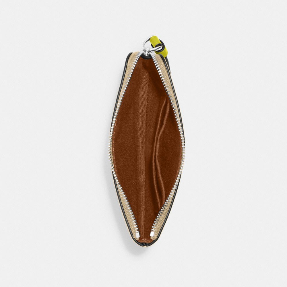COACH®,Corner Zip Wristlet In Signature Canvas,,Inside View,Top View