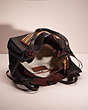 COACH®,UPCRAFTED HARMONY HOBO,Glovetanned Leather,X-Large,Pewter/Black,Inside View,Top View