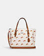 COACH®,MOLLIE TOTE BAG 25 WITH RAINBOW PRINT,canvas,Medium,Silver/Chalk Multi,Front View