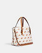 COACH®,MOLLIE TOTE 25 WITH RAINBOW PRINT,canvas,Medium,Silver/Chalk Multi,Angle View