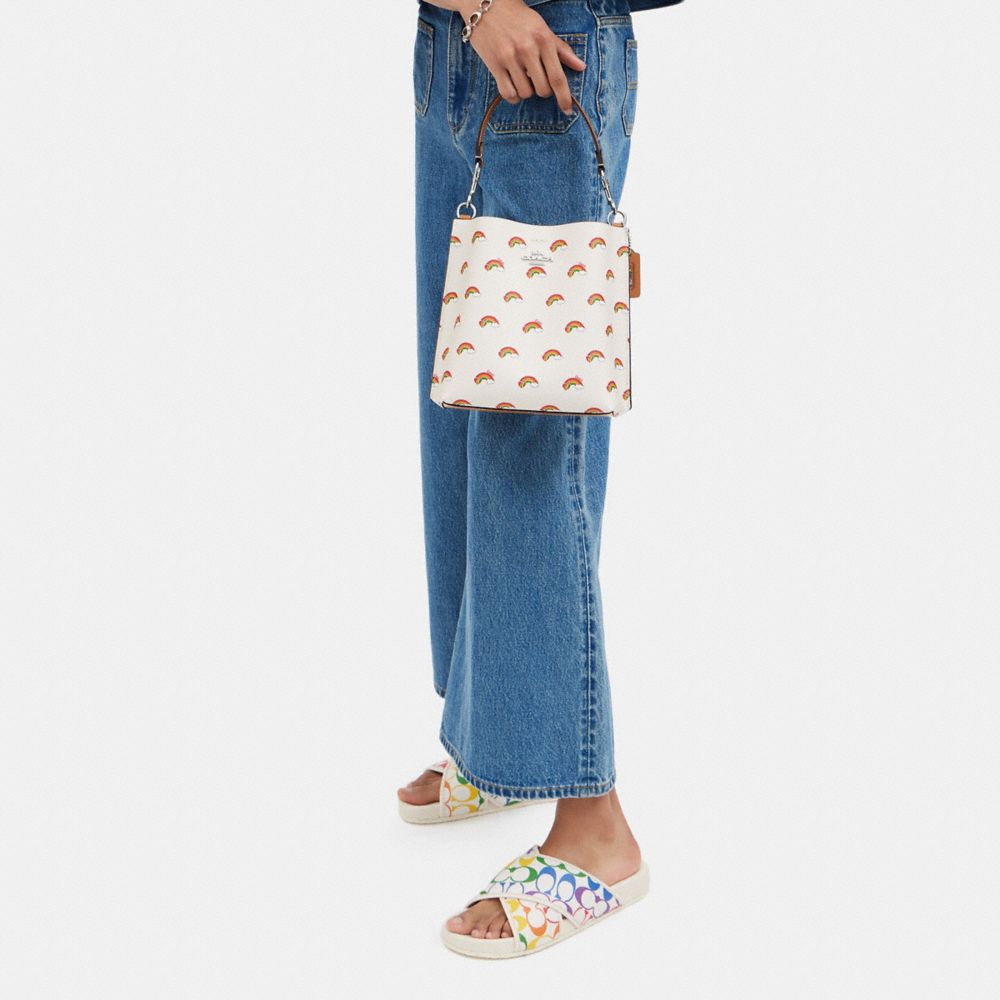 COACH®,Mollie Bucket Bag 22 With Rainbow Print,,Detail View