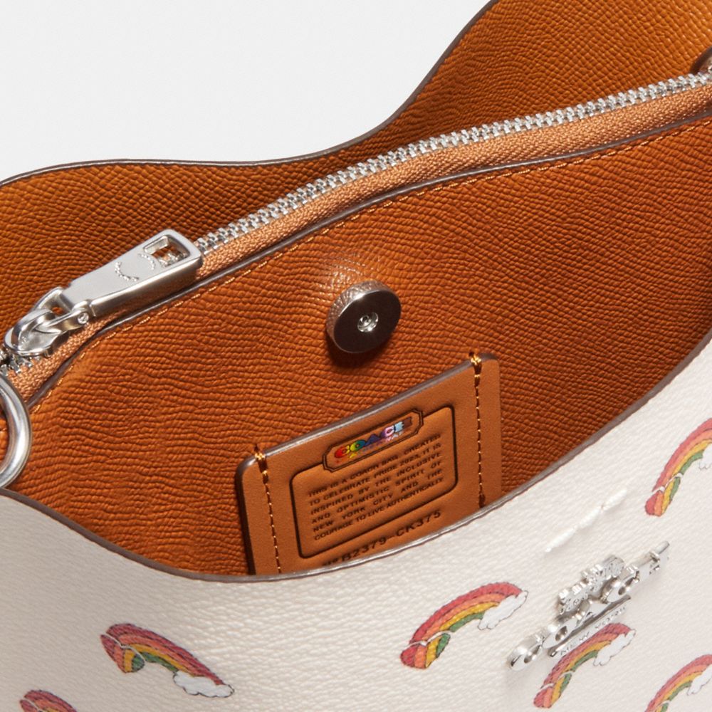 COACH®,Mollie Bucket Bag 22 With Rainbow Print,,Closer View