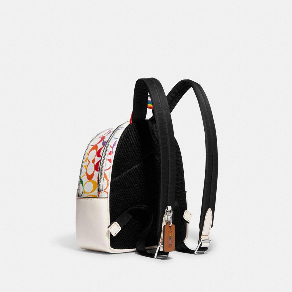 COACH®  Mini Court Backpack In Rainbow Signature Canvas