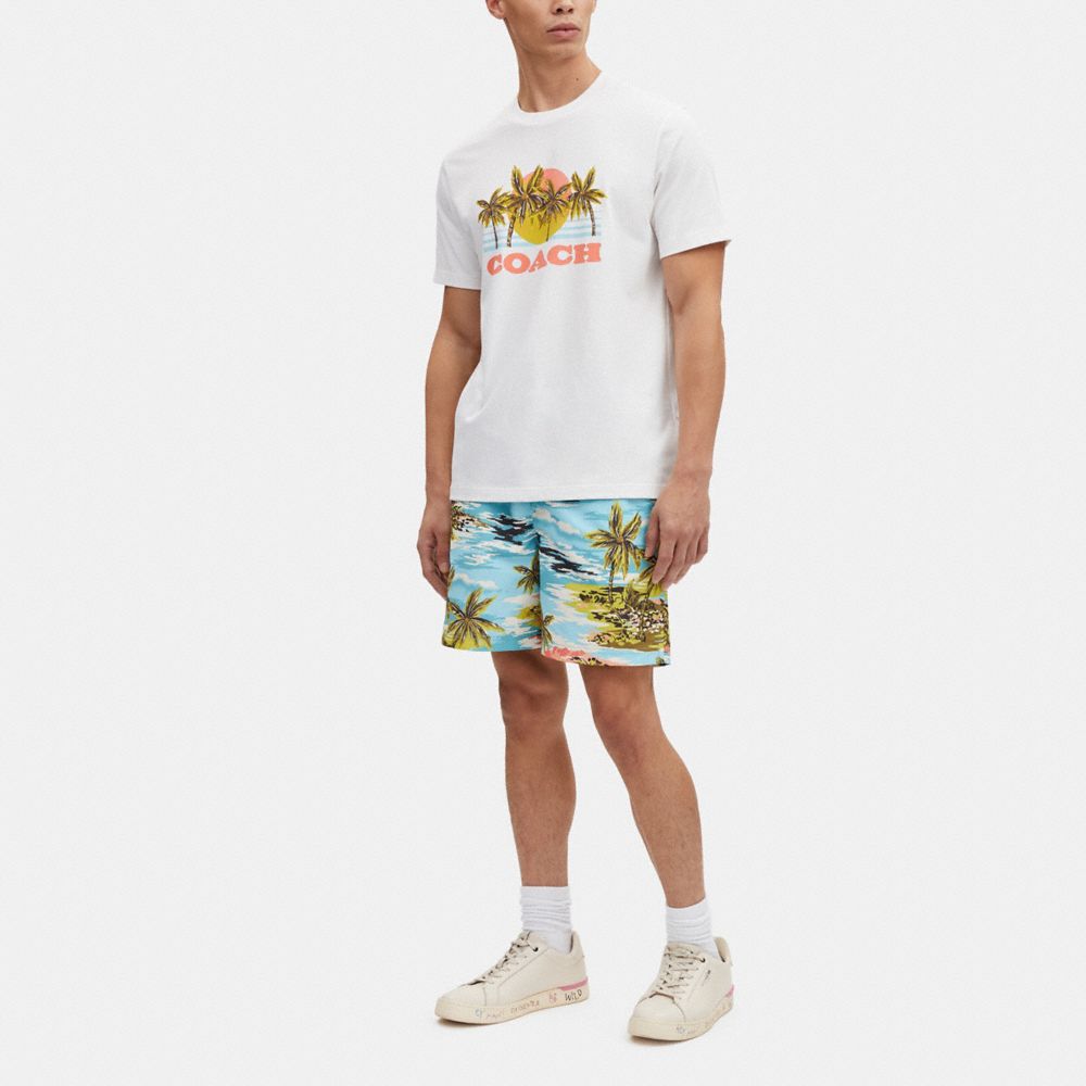 COACH®,ハワイアン プリント スイム トランクス,トップス&パンツ,