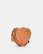 COACH®,COACH X OBSERVED BY US HEART CROSSBODY,Glovetanned Leather,Small,Brass/Faded Orange Multi,Angle View